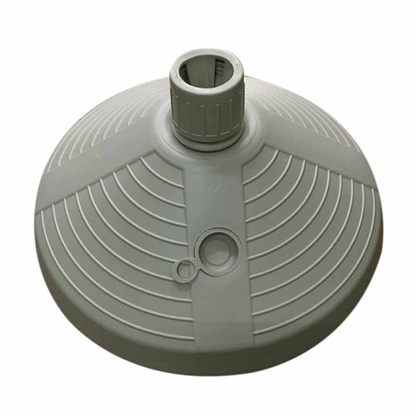 Marbueno Base Sonnenschirm rund Kunststoff 38x38x14 cm 10L Weiß Garten, Pool, Terrasse