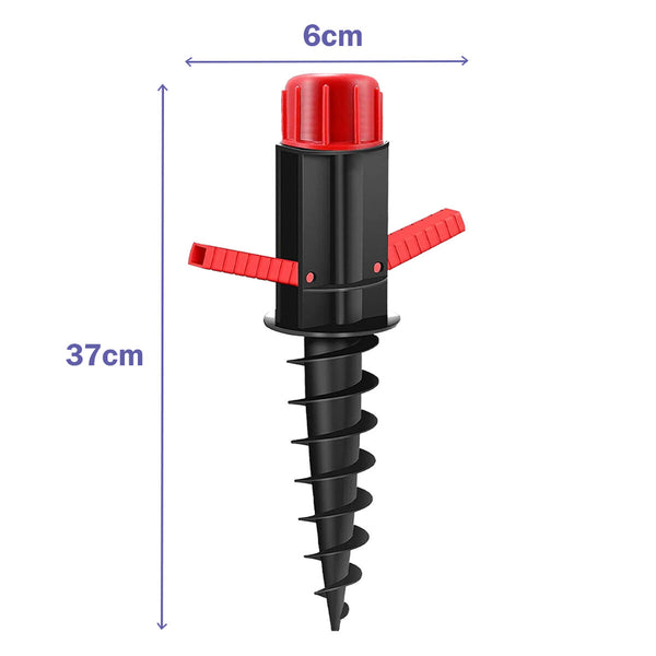 Marbueno Pincho Parasol Kunststoff Schwarz 37x6x6 cm Strand und Garten 10505
