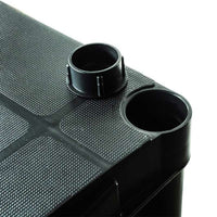 Marbueno Regale 4 Böden Kunststoff Schwarz 61x31x131 cm Garten 10537