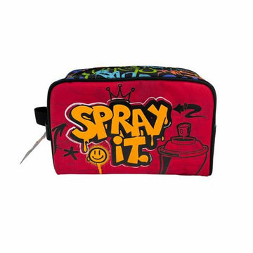 Reise-Toilettentasche Toybags Grafitti Rot 15 x 25 x 11 cm