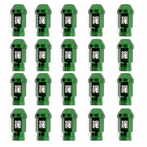 Set Muttern OMP 7075 grün 20 uds M14 x 1,25