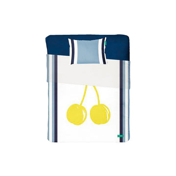 Bettwäsche-Set Benetton Gelb Blau Kirschen 3 Stücke