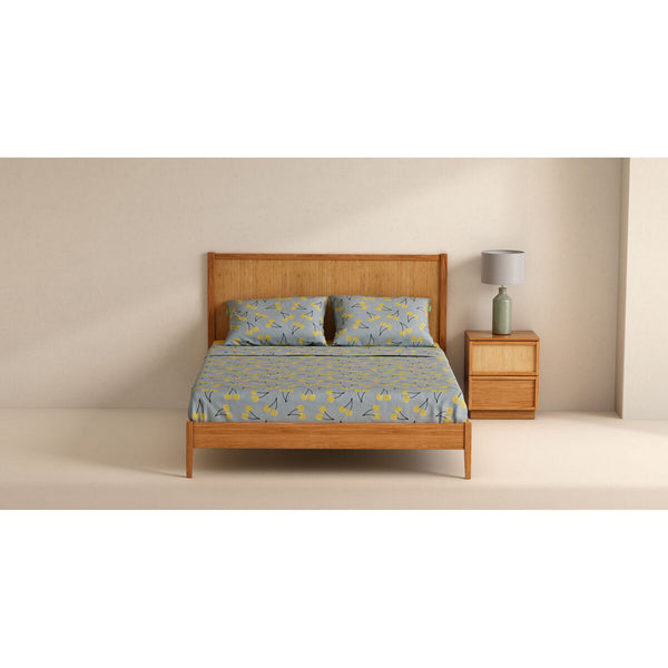 Bettwäsche-Set Benetton Gelb Blau Standard Kirschen 4 Stücke