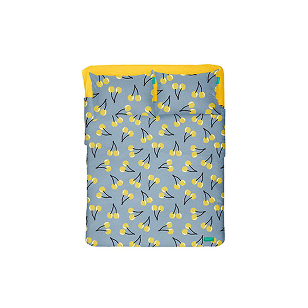 Bettwäsche-Set Benetton Gelb Blau Standard Kirschen 4 Stücke
