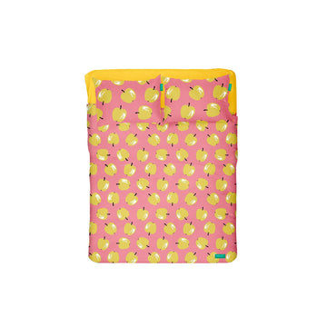 Bettwäsche-Set Benetton Gelb Rosa Standard Apfel 4 Stücke