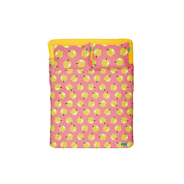 Bettwäsche-Set Benetton Gelb Rosa Apfel 4 Stücke