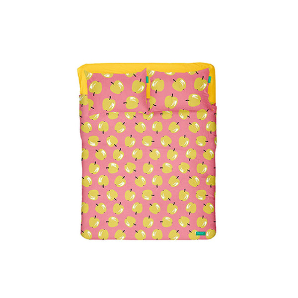 Bettwäsche-Set Benetton Gelb Rosa Apfel 4 Stücke