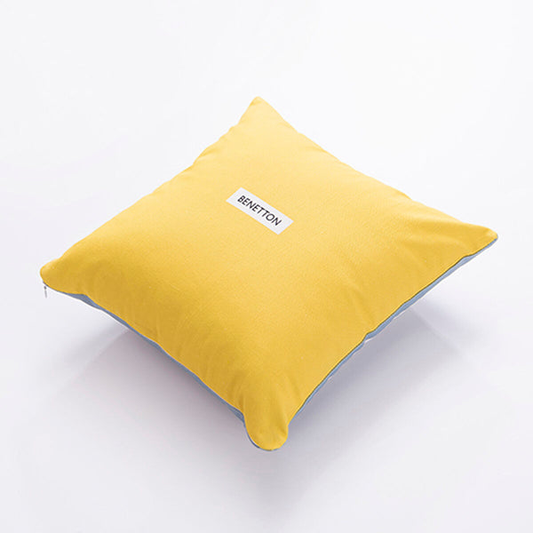 Kissen Benetton Gelb Weiß Kirschen 40 x 40 cm karriert