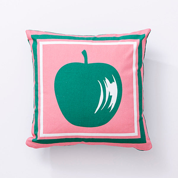Kissen Benetton grün Rosa Apfel 40 x 40 cm karriert