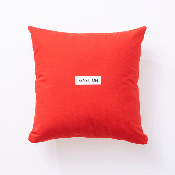 Kissen Benetton Gelb Rot Apfel 40 x 40 cm karriert