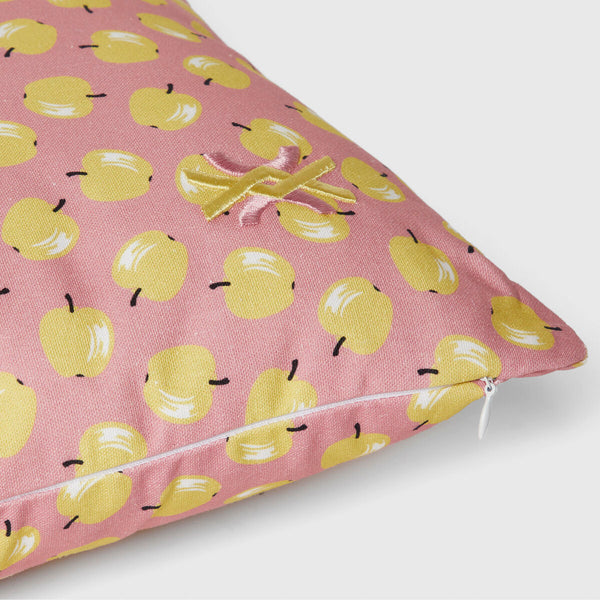 Kissen Benetton Gelb Rosa Apfel 40 x 40 cm karriert