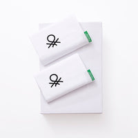 Bettwäsche-Set Benetton Weiß 4 Stücke