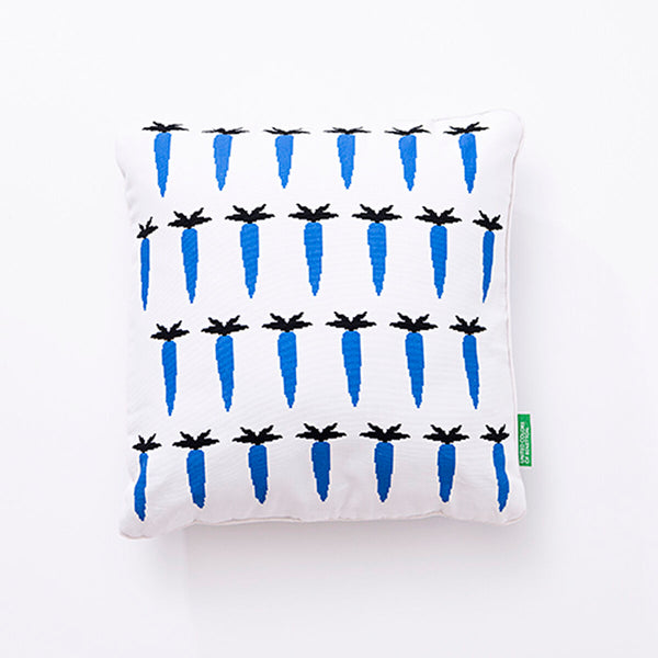 Kissen Benetton Blau Weiß Mohrrübe 40 x 40 cm