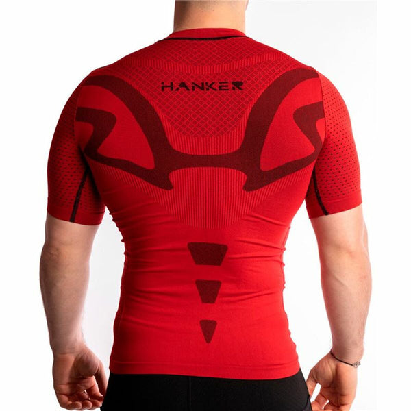 Herren Kurzarm-T-Shirt Hanker Rot