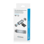 Externes Kartenlesegerät Aisens ASCR-2AC08-GR Grau