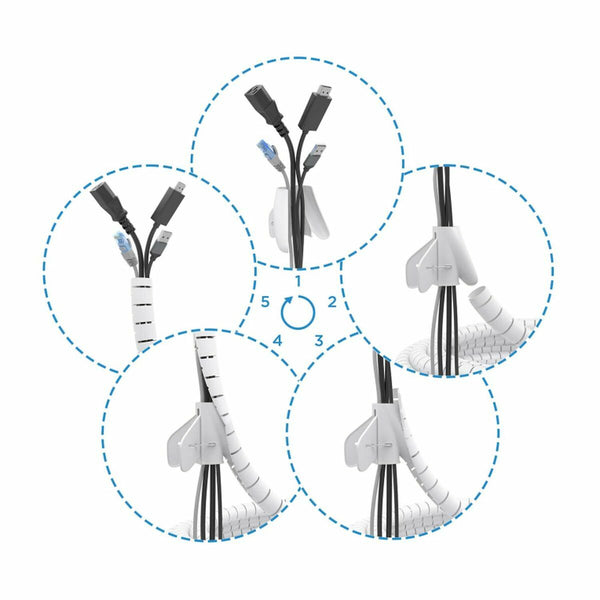 Kabel-Ordnungshilfe Aisens A151-0918 Weiß