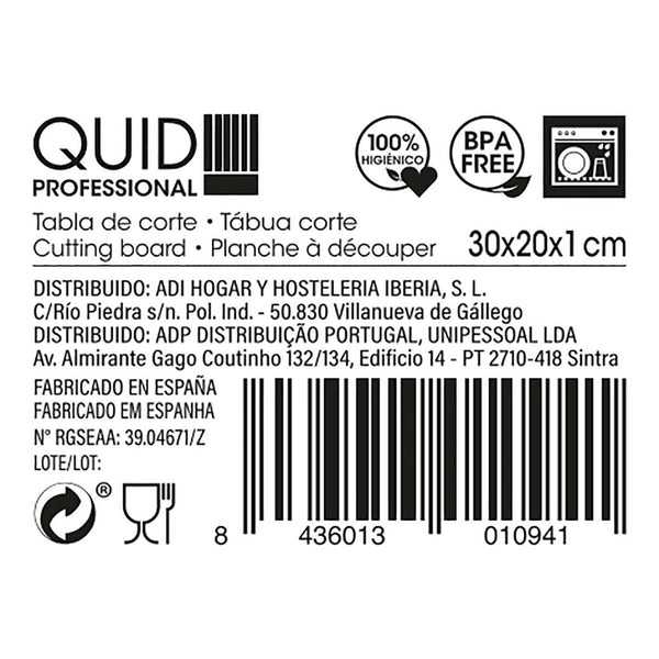 Küchentisch Quid Professional Accessories Weiß Kunststoff 30 x 20 x 1 cm