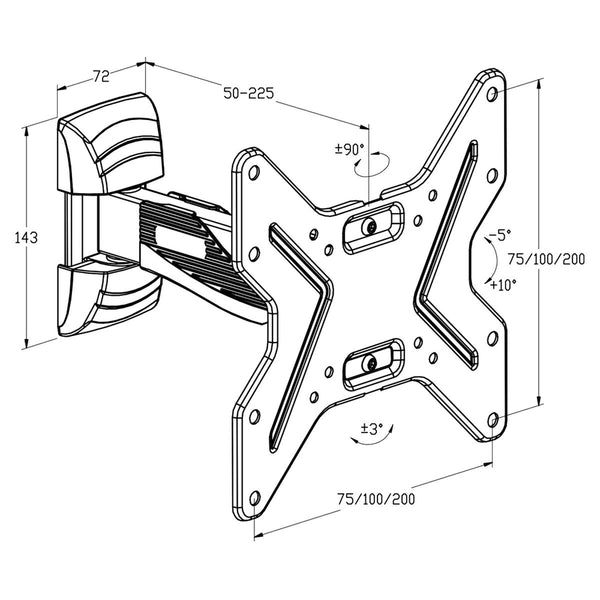 TV Halterung TM Electron 26"-40" 25 kg