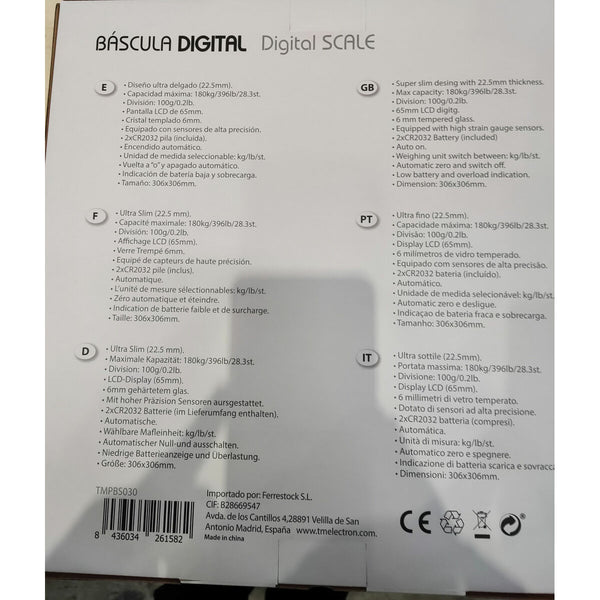 Digitale Personenwaage TM Electron Weiß