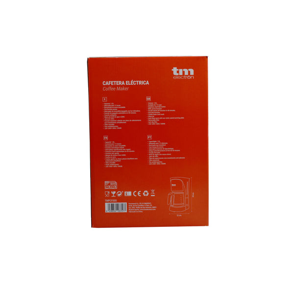 Filterkaffeemaschine TM Electron 1000W 1,5 L 12 Kopper
