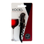 Kellner-Korkenzieher Koala Schwarz Metall (11,1 x 3 x 1,2 cm)