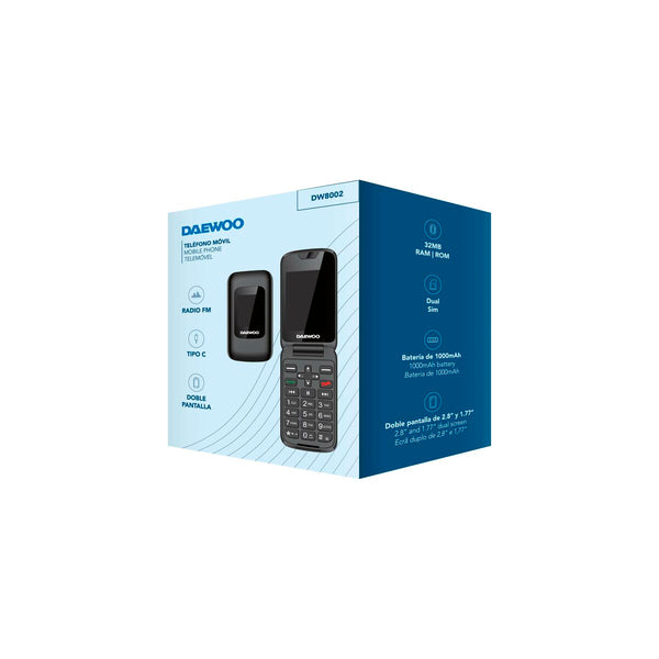 Mobiltelefon für ältere Erwachsene Daewoo 2,8" 32 GB Schwarz