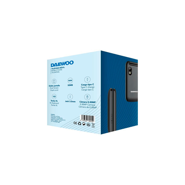 Mobiltelefon für ältere Erwachsene Daewoo 2,8" 32 GB Schwarz