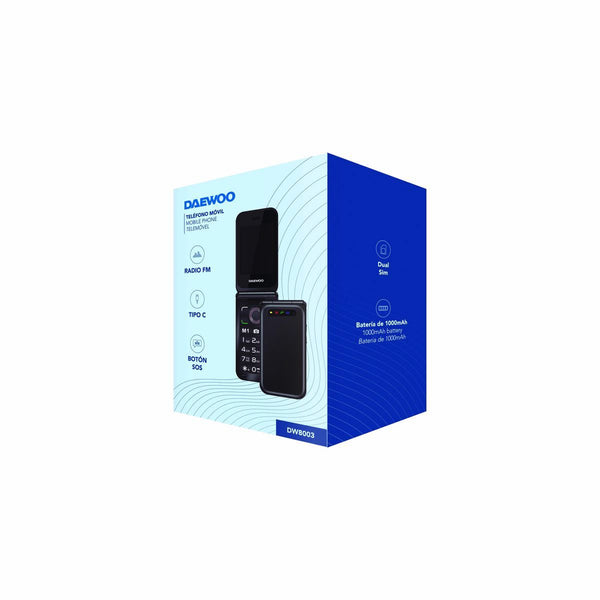 Mobiltelefon für ältere Erwachsene Daewoo 2,8" Schwarz