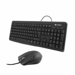 Tastatur mit Maus CoolBox COO-KTR-01U Schwarz Qwerty Spanisch
