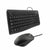 Tastatur mit Maus CoolBox COO-KTR-01U Schwarz Qwerty Spanisch QWERTY