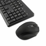 Tastatur mit Maus CoolBox COO-KTR-02W Qwerty Spanisch Wireless Schwarz Spanisch QWERTY