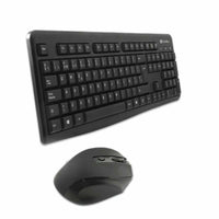 Tastatur mit Maus CoolBox COO-KTR-02W Qwerty Spanisch Wireless Schwarz Spanisch QWERTY