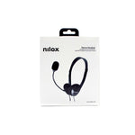 Kopfhörer mit Mikrofon Nilox NXAU0000002 Schwarz