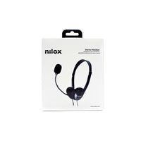 Kopfhörer mit Mikrofon Nilox NXAU0000002 Schwarz