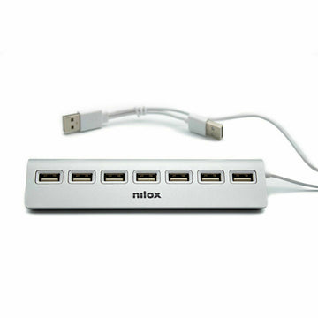 Hub USB Nilox NXHU7ALU2 Grau
