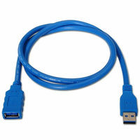 Verlängerungskabel mit USB Aisens A105-0045 Blau 1 m (1 Stück)