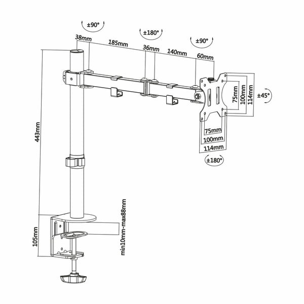 Bildschirm-Träger für den Tisch Aisens DT32TSR-039 32"