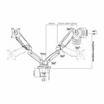 Bildschirm-Träger für den Tisch Aisens DT27TSR-045 32"