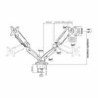 Bildschirm-Träger für den Tisch Aisens DT27TSR-045 32"