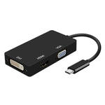 USB-C-zu-VGA/HDMI/DVI-Adapter Aisens A109-0343 HDMI USB VGA USB 3.2 Schwarz 15 cm