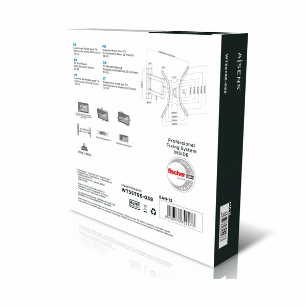 Wandhalterung Aisens ECO Drehend Einstellbar Fernseher Monitor Schwarz