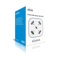 USB-Ladegerät Aisens Weiß