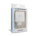 USB-Ladegerät für die Wand Aisens PD 3.0 USB-C 57 W Weiß