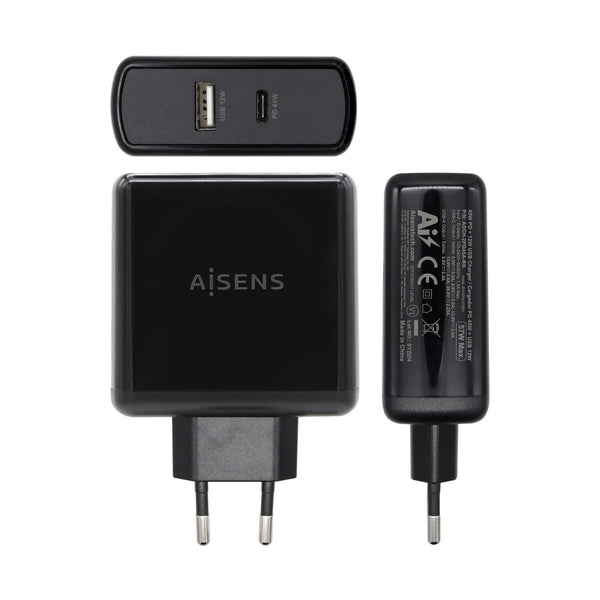 USB-Ladegerät für die Wand Aisens PD 3.0 USB-C 57 W Schwarz