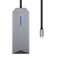 Hub USB Aisens ASUC-9P001-GR Schwarz Grau 100 W
