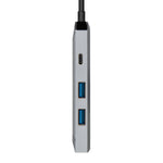 Hub USB Aisens ASUC-4P002-GR Schwarz Grau