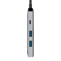 Hub USB Aisens ASUC-4P002-GR Schwarz Grau