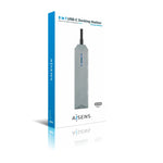 Hub USB Aisens ASUC-5P003-GR Schwarz Grau 100 W