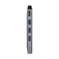 Hub USB Aisens ASUC-8P004-GR 4K Ultra HD Schwarz Grau