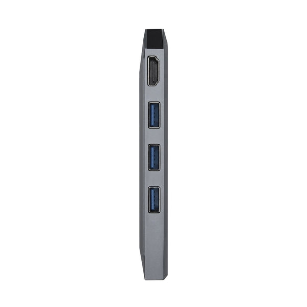 Hub USB Aisens ASUC-8P004-GR 4K Ultra HD Schwarz Grau